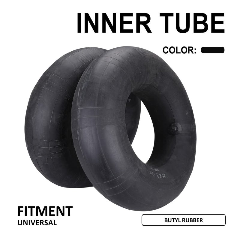 Wacece ATV Tire Tube, 25x8-12 25x9-12 25x10-12 Inner Tube with TR6 Valve Stem Universal for Most ATV UTV, Butyl Rubber Material - Image 2